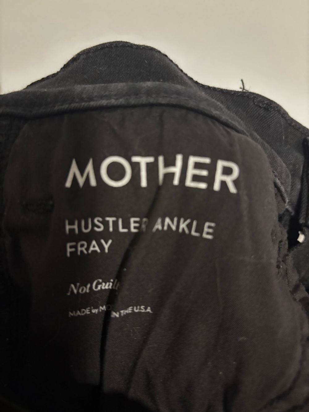 MOTHER Black High-Waist Frayed Hem Jeans - Picture 5 of 7